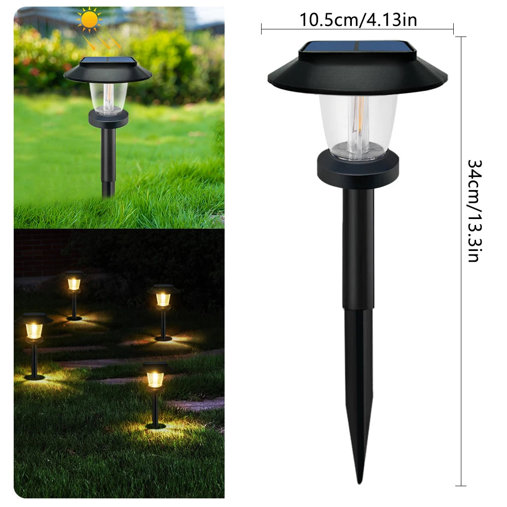 Solar-Wegeleuchten LED Außenlandschaftsweglampe IP65 Wasserdichte Solargartenleuchten für Hof, Garten, Gehweg, Terrasse, Auffahrt