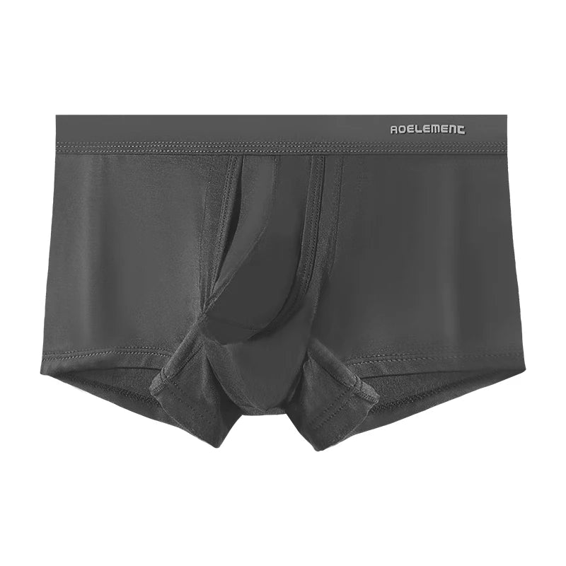 2 Stück Herren Hodenstütze Eis-Seide Boxer Briefs Krampfadern
