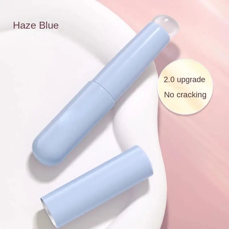 Silikon-Lippenbürste mit ABS-Kunststoffgriff, tragbarer Lippenstift- & Lippenbalsam-Applikator mit Kappe, perfekt zum Verblenden und Abdecken