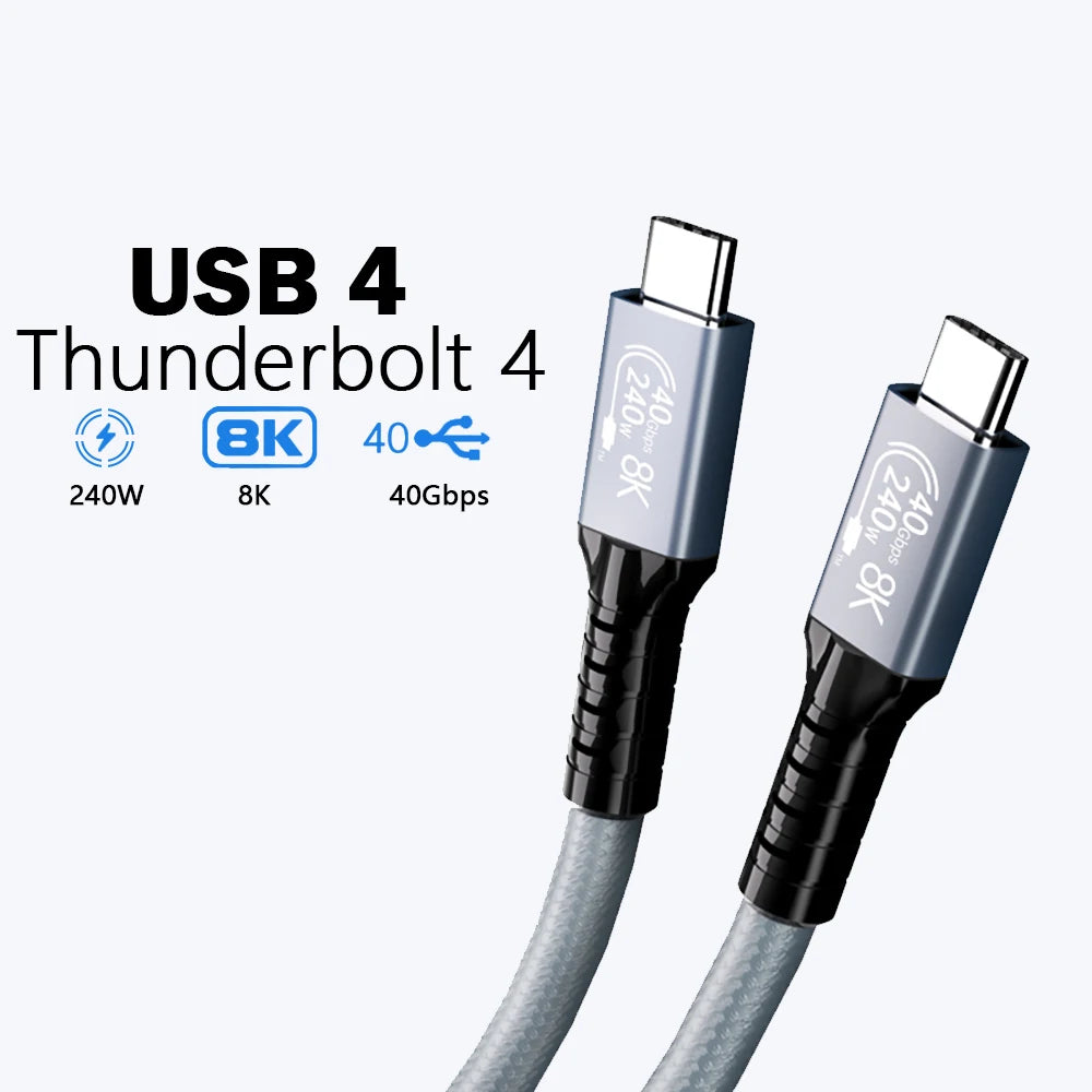 UGOURD USB4 240W Thunderbolt 4 Cable 40Gbps eGPU