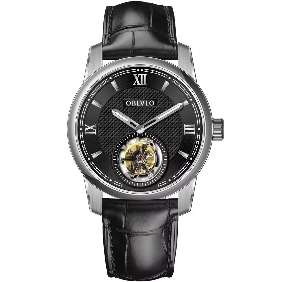 Tourbillon Watches Sapphire Glass Waterproof 50M Mechanical Automatic Watches