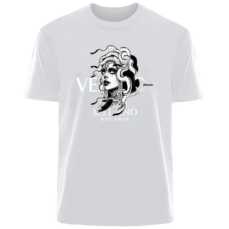 Men's Printed Cotton Crew Neck T-Shirt – Casual Summer Tee