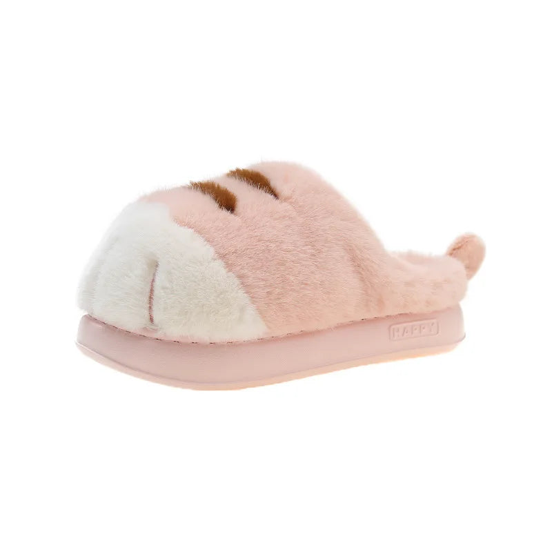 Women's Kitty Claw Fluffy Slippers – Non-Slip Furry Slides