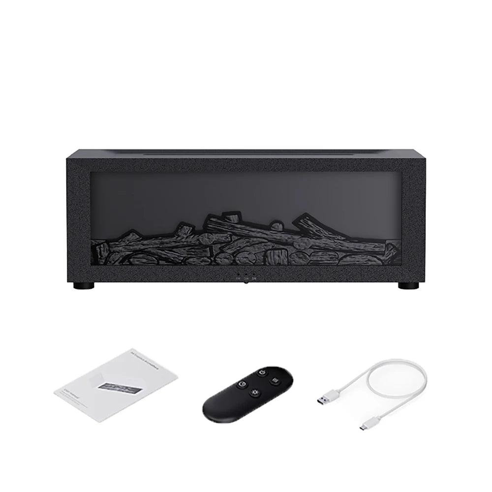 Luftbefeuchter, ätherische Öle, Luftbefeuchter für Zuhause, Aroma-Luftbefeuchter, Flammen-Aroma-Diffusor mit LED-Licht, Fernbedienung