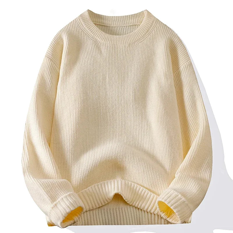 Herren Rundhals Pullover Verdickt Strick – Warme Weste