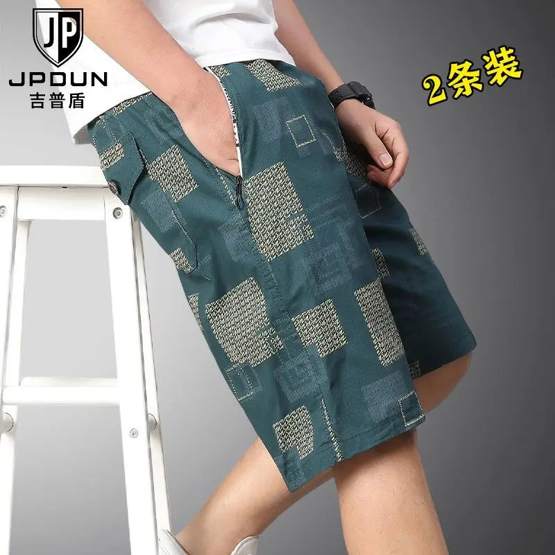 Men Beach Shorts Pure Cotton Loose Casual Summer