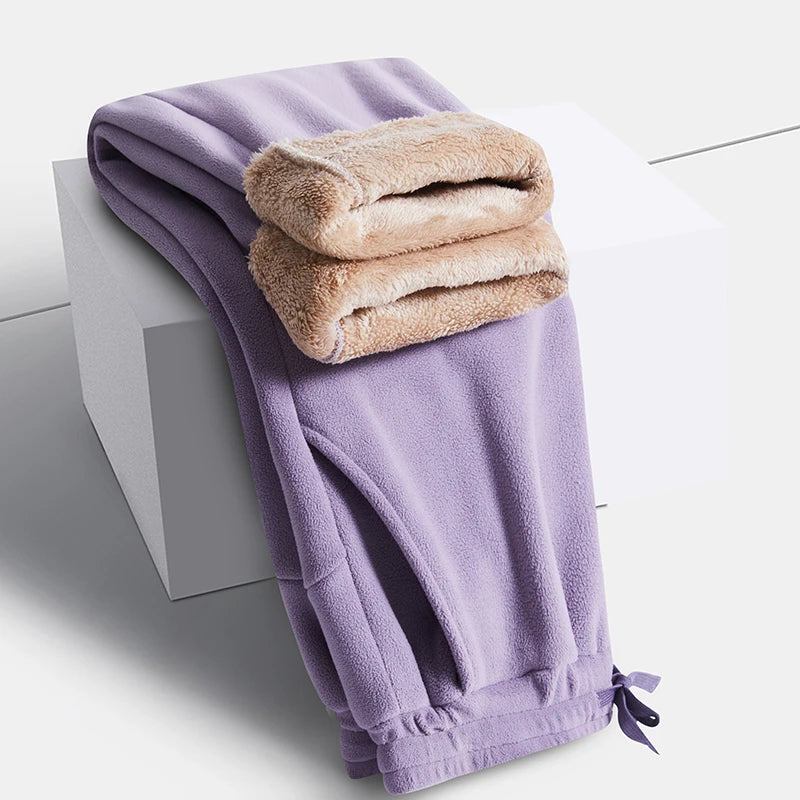 Unisex Fleece Gym Sweatpants Oversized Heavy Insulated Sweatpants
