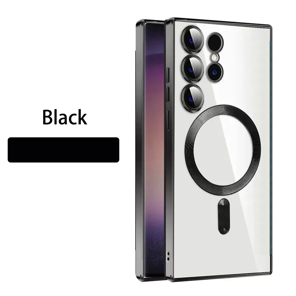 Magnetic Clear Case Samsung S23 S24 S25 MagSafe