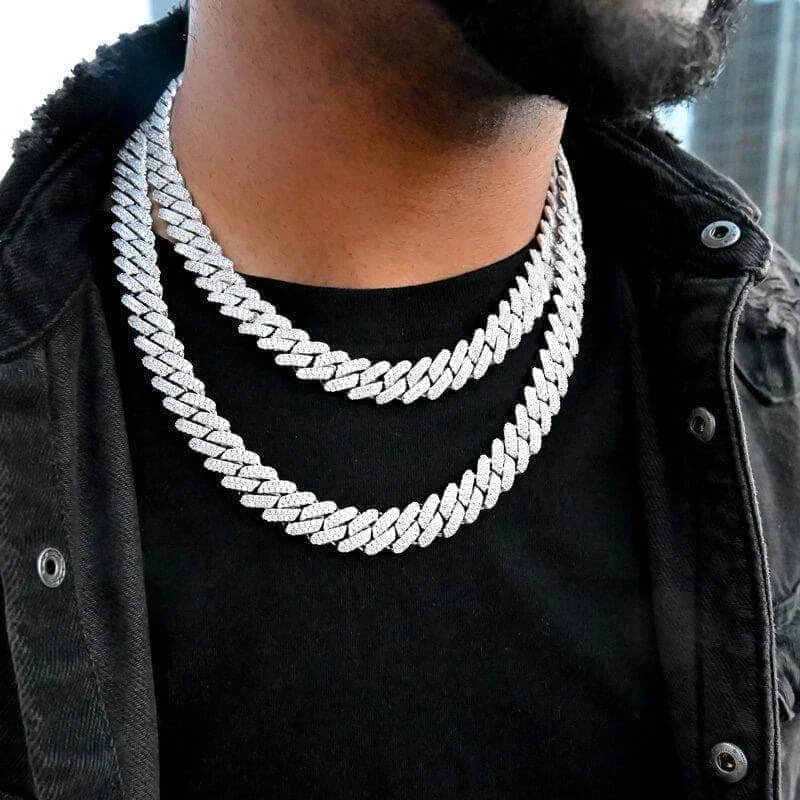 Moissanite Cuban Chain | GRA 925 Silver 6-8mm - Teglex