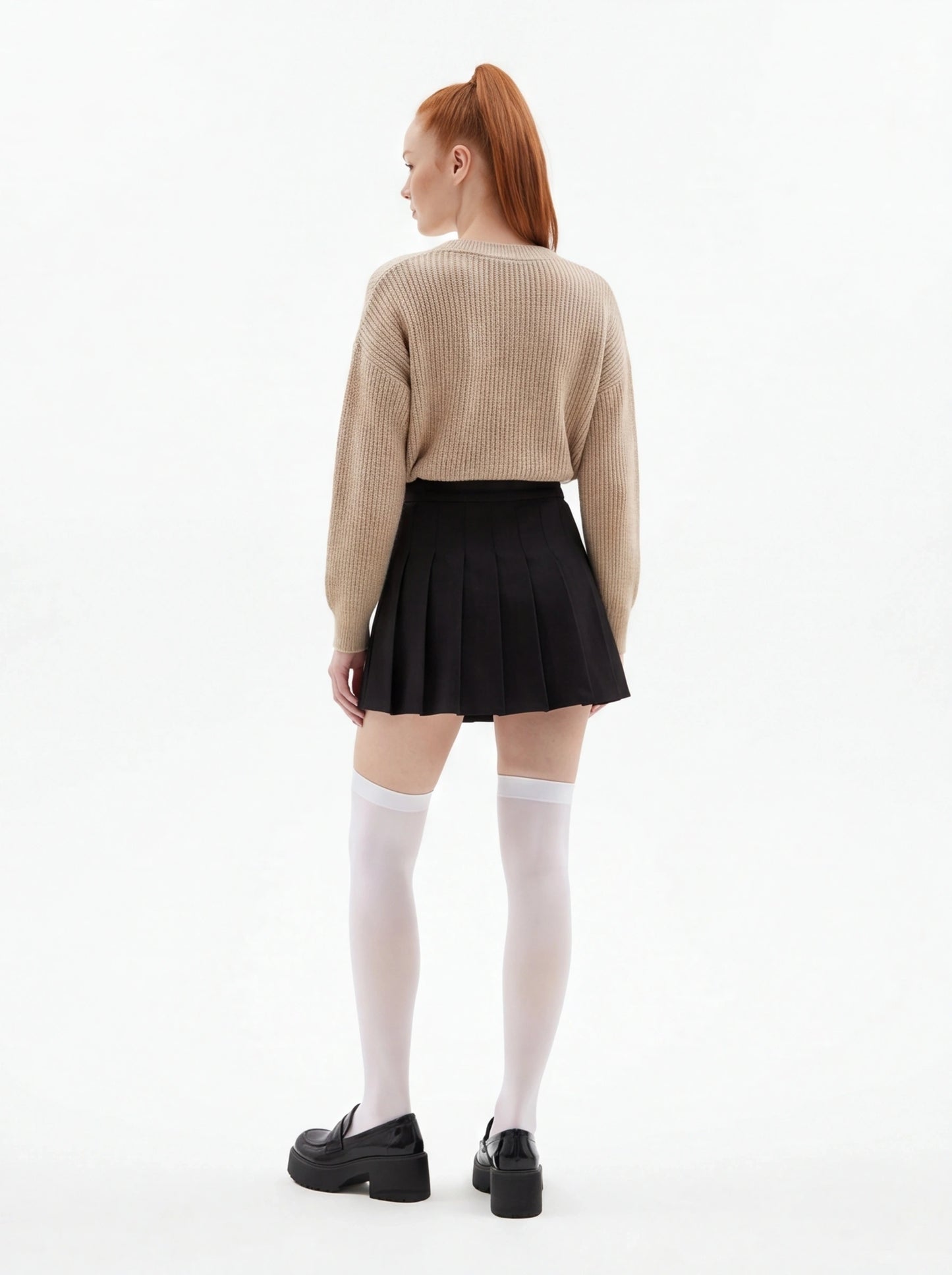 Over Knee Nylon Thigh High Socks Lolita Soft Feel Women's