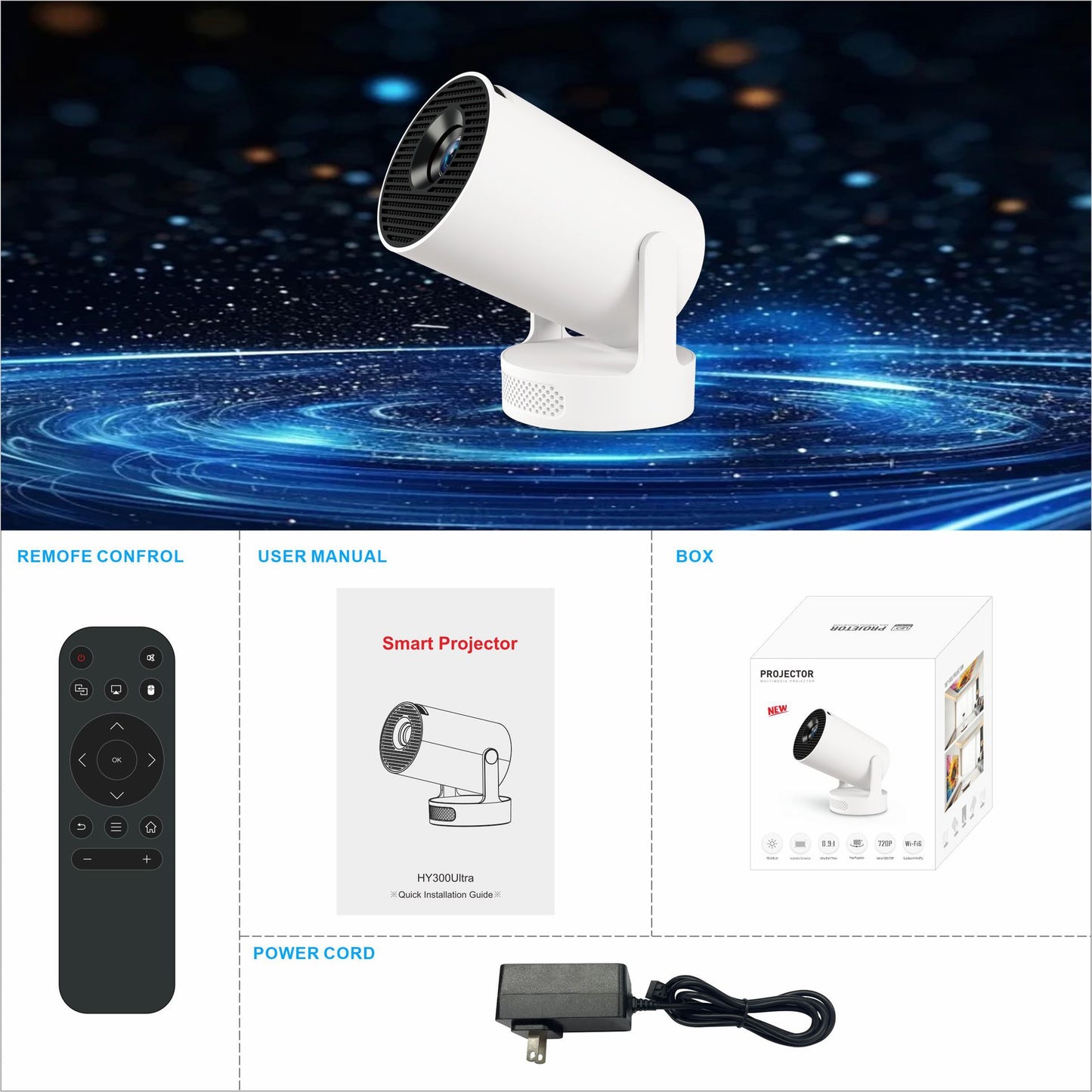 Portable Mini HY300 Projector – Compact Smart Home Cinema - Teglex