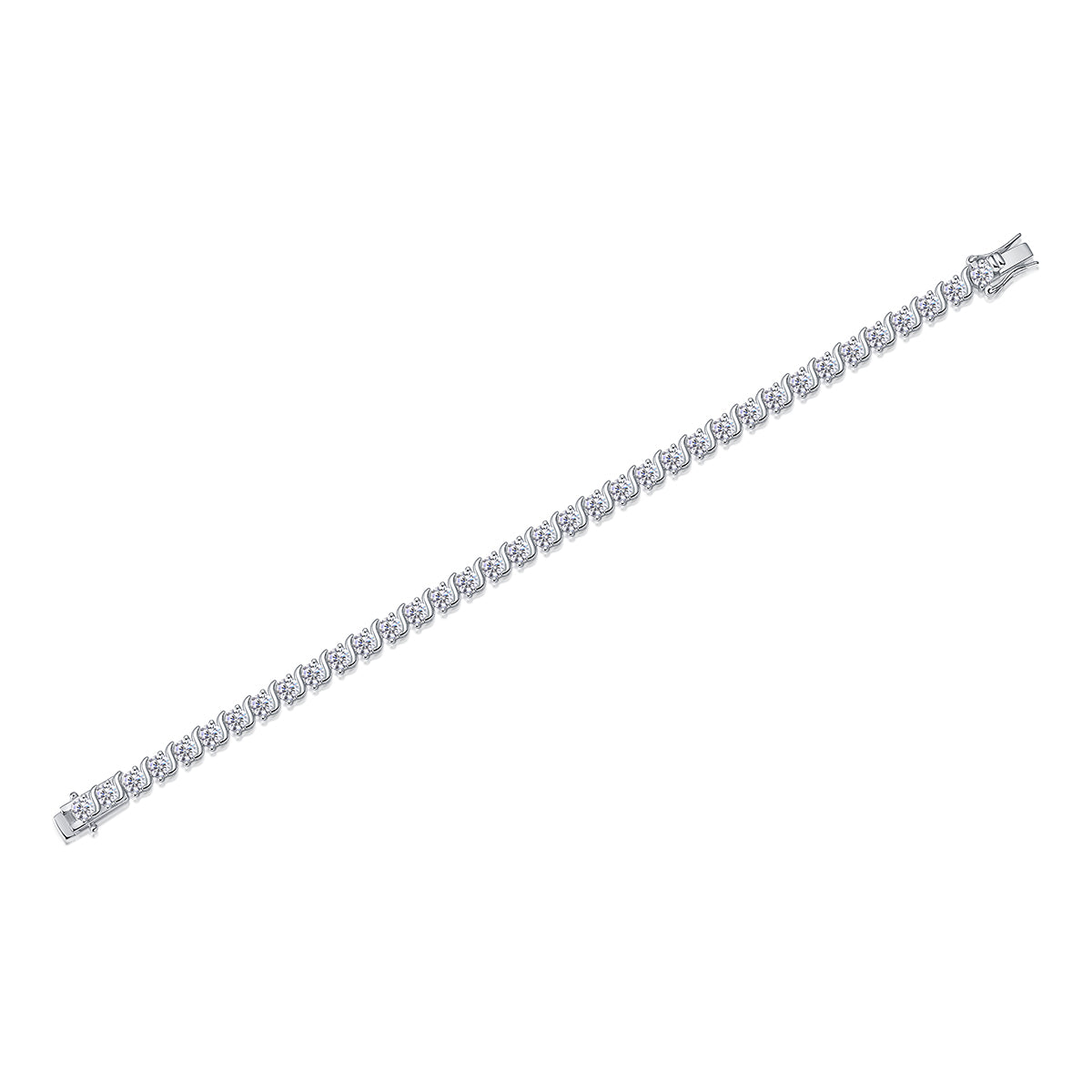 0.3ct Moissanite Diamond Bracelet S925 Platinum-Plated