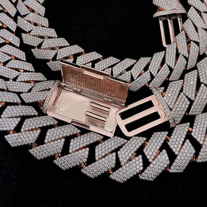 Moissanite Cuban Link Chain Necklace | S925 Sterling Silver | Luxury Fine Jewelry