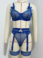 Women's Sexy Mesh Lingerie Set with Bowknot Binding