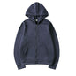 Unisex Hooded Sweatshirt Jacket - Pure Color Loose Fit Sports Wear for Spring and Autumn