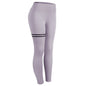 High-Waisted Double Ring Flat Printing Yogahose, schmal geschnittene Damenleggings