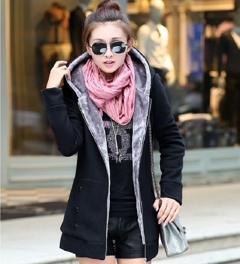 Womens Full Solid Winter Coats 2017 New Park Long Female Jacket Coat High Quality Warm Manteau Femme