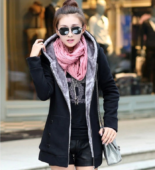 Womens Full Solid Winter Coats 2017 New Park Long Female Jacket Coat High Quality Warm Manteau Femme