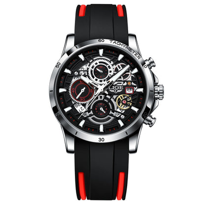 Skeleton Quartz Watch – Multifunctional Men's Timepiece