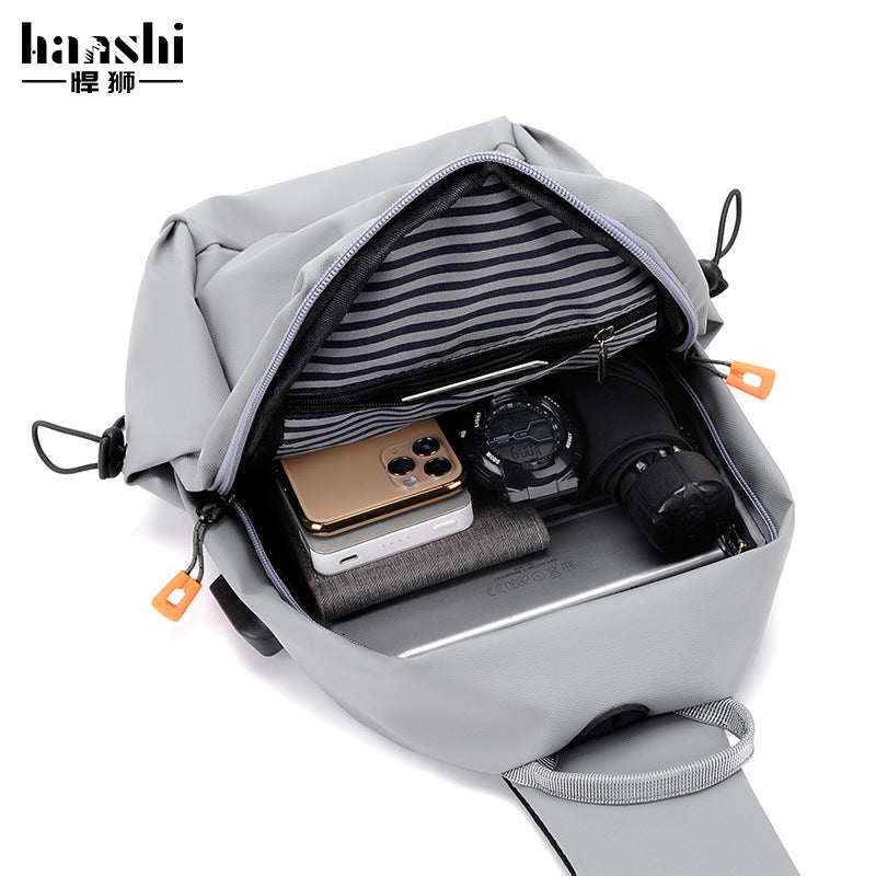 Fashion Men's Chest Bag High-end Casual Women's Crossbody Bag Trendy Lightweight Waterproof Shoulder Bag Travel Breathable Chest Bag