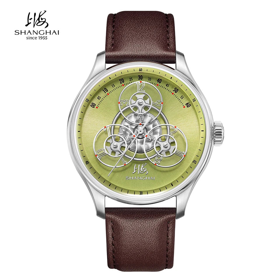 Shanghai Watch S7004 Magic Formula watch specifications diagram showing 41.5mm case diameter, 14.44mm thickness and 20mm strap width