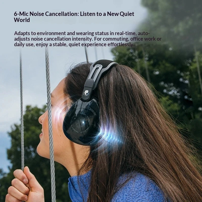 6-Mic Noise Cancellation – adaptive ANC for commuting and daily use