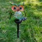 Solar Owl Lawn Lamp - LED Garden Pathway Night Light