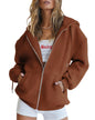 Cute Hooded Sweatshirt for Boys and Girls, Oversized Athletic Jacket with Drawstring Closure for Teens, Casual Fall Outerwear