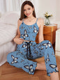 Home wear love camisole vest pajamas women's outerwear long pants set