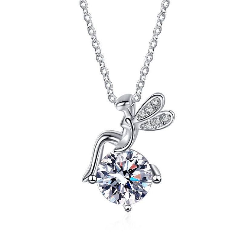 Moissanite 925er Sterlingsilber FARCENT Halskette für Damen