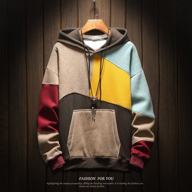 Colorblock Loose Hoodie