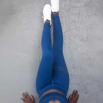 High-Waisted Double Ring Flat Printing Yogahose, schmal geschnittene Damenleggings