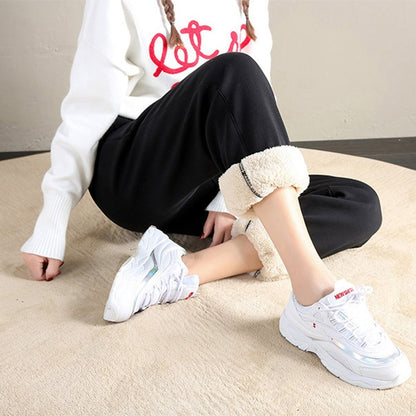 Winter Women Gym Sweatpants Workout Fleece Trousers Solid Thick Warm Winter Female Sport Pants Running Pantalones Mujer