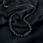 Black Lava Balance Necklace Men's Beads