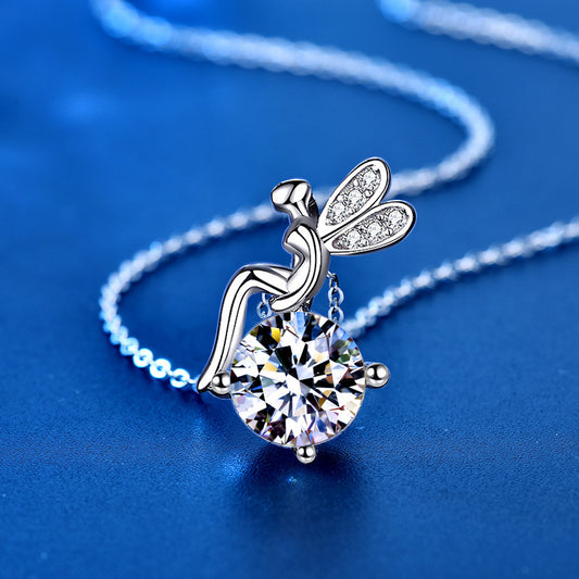 Moissanite 925er Sterlingsilber FARCENT Halskette für Damen