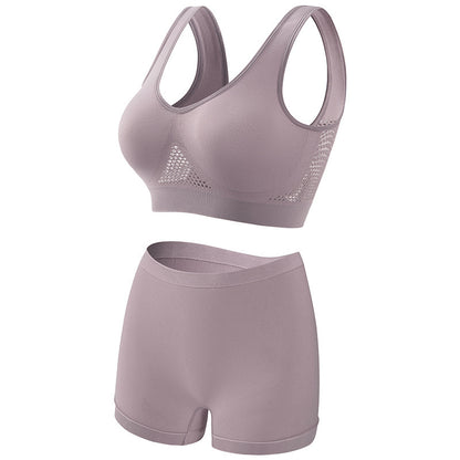 Large chest, small gathering, plus size lingerie for women weighing 200 pounds, seamless sports bra set