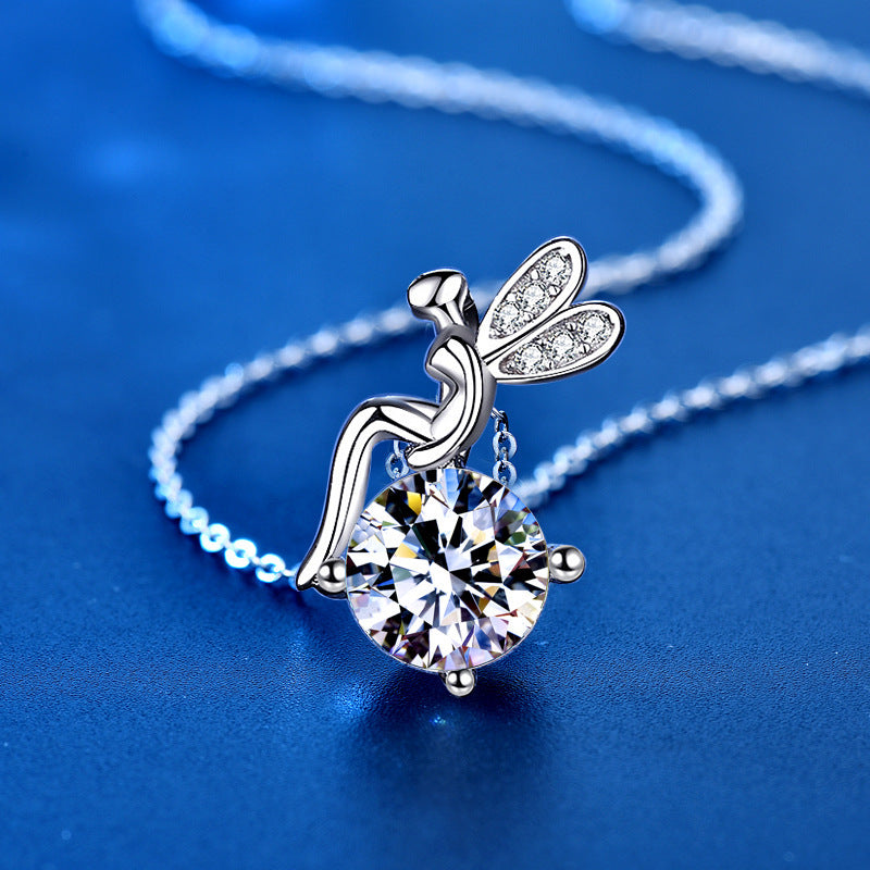 Moissanite 925er Sterlingsilber FARCENT Halskette für Damen