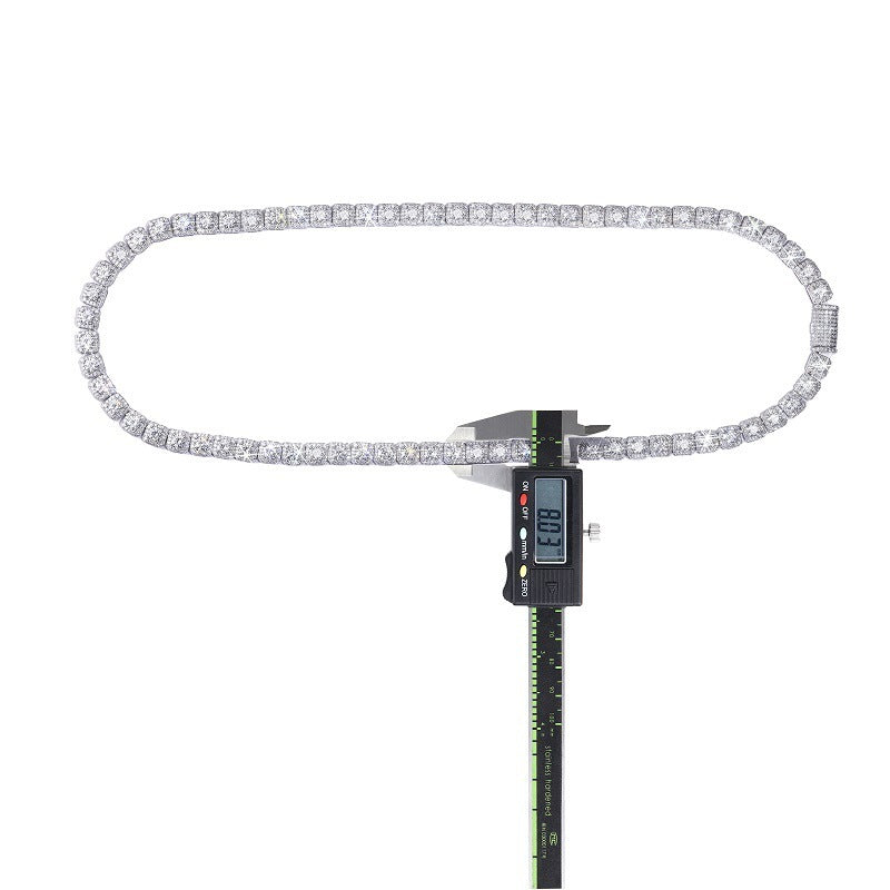Viereckige Rock Candy Kette Personalisiertes Design Moissanit Cuban Chain Halskette