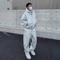 Style Heavyweight Casual Sports Suit Men's Fashion Loose Hooded Jacket Straight Leg Pants Two-Piece Set