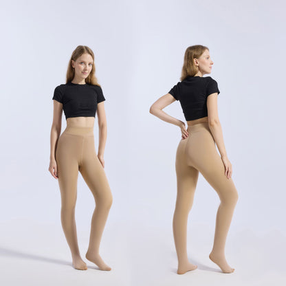 Women's jumpsuit black translucent pantyhose tight fitting and hip lifting one-piece pants