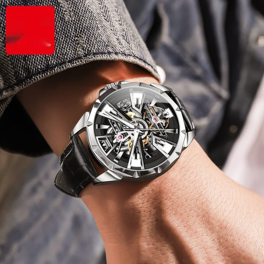 Men's Hollow Automatic Mechanical Watch – Waterproof