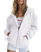 Cute Hooded Sweatshirt for Boys and Girls, Oversized Athletic Jacket with Drawstring Closure for Teens, Casual Fall Outerwear