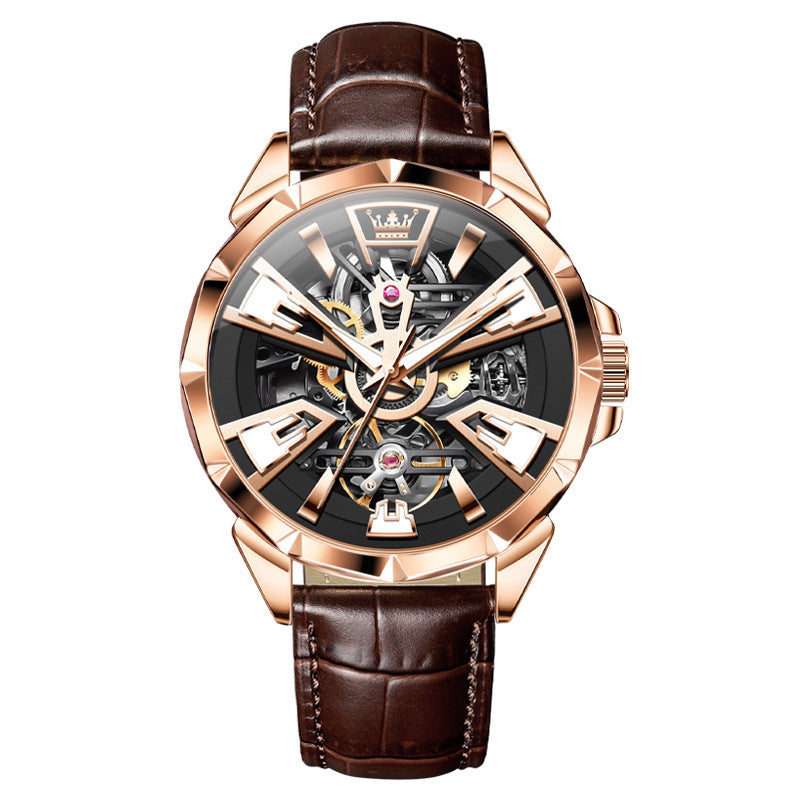 Men's Hollow Automatic Mechanical Watch – Waterproof