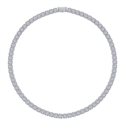 Viereckige Rock Candy Kette Personalisiertes Design Moissanit Cuban Chain Halskette