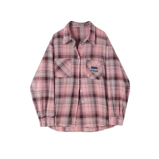 Chic Plaid Sunscreen Shirt Jacket for Women - Unique Design Spring Summer Thin Breathable Top