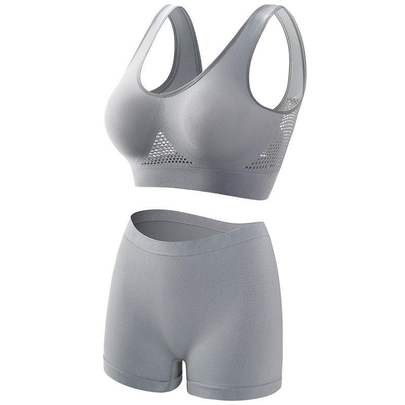 Large chest, small gathering, plus size lingerie for women weighing 200 pounds, seamless sports bra set