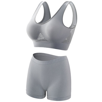 Large chest, small gathering, plus size lingerie for women weighing 200 pounds, seamless sports bra set