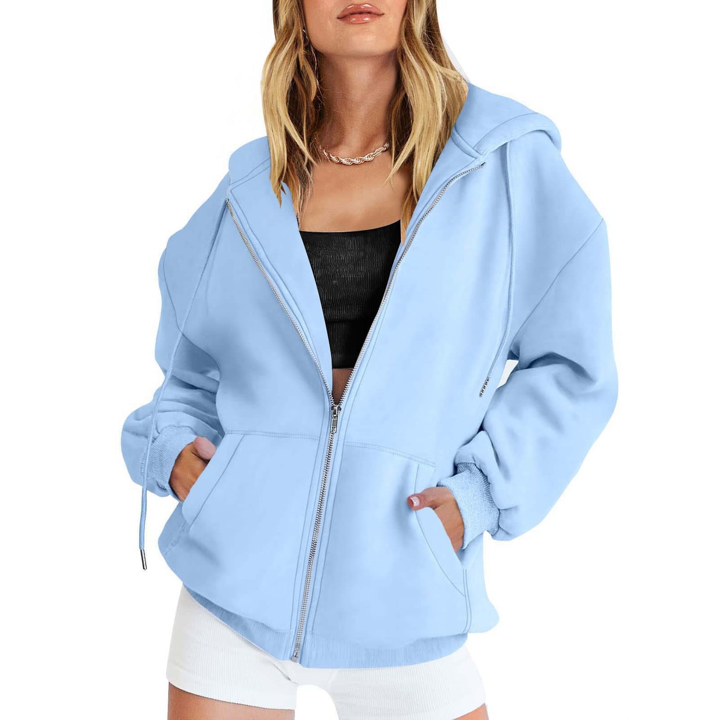 Cute Hooded Sweatshirt for Boys and Girls, Oversized Athletic Jacket with Drawstring Closure for Teens, Casual Fall Outerwear