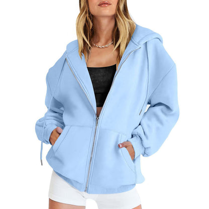 Cute Hooded Sweatshirt for Boys and Girls, Oversized Athletic Jacket with Drawstring Closure for Teens, Casual Fall Outerwear