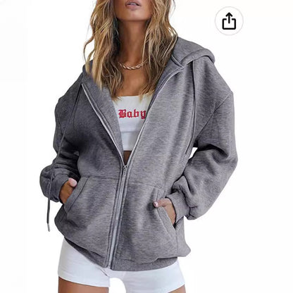 Cute Hooded Sweatshirt for Boys and Girls, Oversized Athletic Jacket with Drawstring Closure for Teens, Casual Fall Outerwear